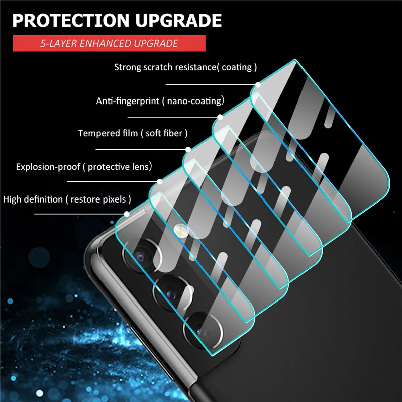 3PCS Fotoaparato Objektyvo tvirtinimo taškai Protector For Samsung Galaxy S21 Ultra 5G 9H Grūdintas Stiklas Samsung S21 Plius Atgal Apsauginės Plėvelės