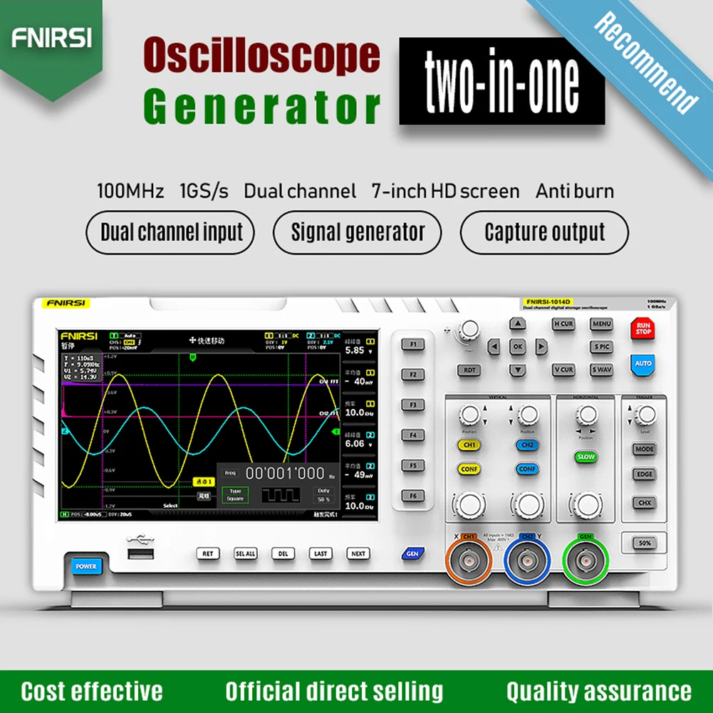 FNIRSI-1014D Oscilloscope 2 In 1 