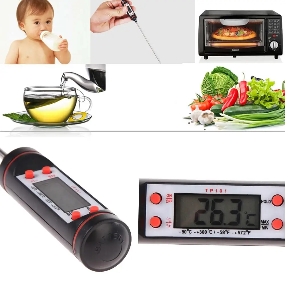 LCD Skaitmeninis Maisto Termometras, Skirtas GRILIS Elektroninis Virimo Maisto Zondas Mėsos Vandens, Pieno, Mėsos Termometras, Virtuvės Įrankiai Dropshipping