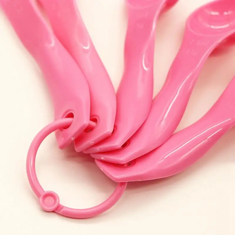 5VNT Rožinė Plastikinė Matavimo Šaukštai Universalus Pieno Miltelių, Šaukštas Matavimo Šaukštas Naudinga Cukraus Virtuvės Įrankių Priedai