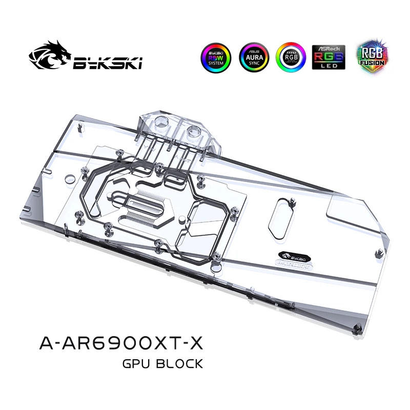 Bykski Vandens Bloko Naudoti ASRock AMD Radeon RX 6800 /6900 XT Taichi X /Phantom Žaidimų D 16G OC GPU Kortelės / Vario Radiatorius / RGB
