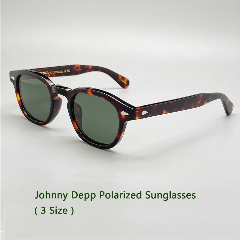 Johnny Depp Poliarizuoti Akiniai Nuo Saulės Žalios Objektyvas Vyrų Moteris Vairavimo Atspalvių Saulės Akiniai, Akiniai Markės Dizaineris Derliaus Acetato Rėmelis