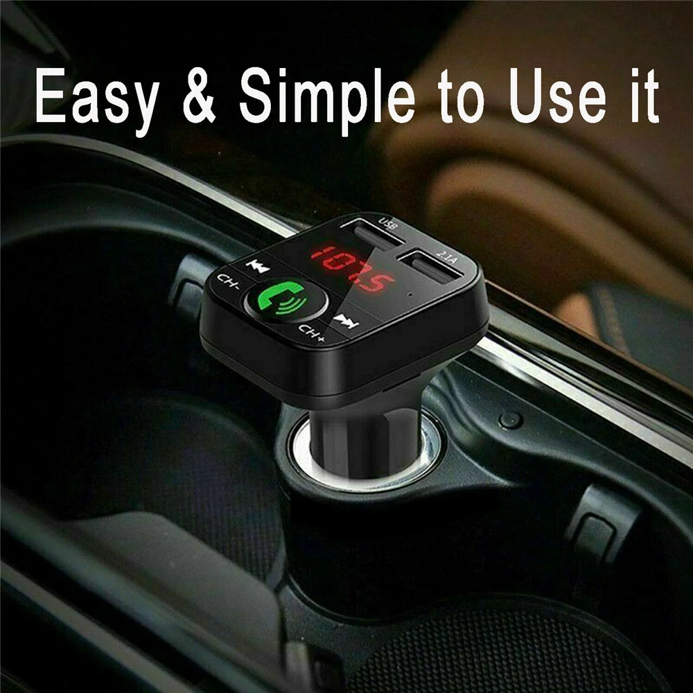 LED FM Siųstuvas Bluetooth suderinamo Automobilinio rinkinio su MP3 Belaidis Automobilinis Įkroviklis 2.1 2 Port USB Radijas, MP3 Muzikos Grotuvas