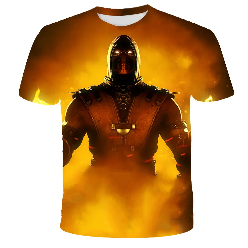 Mortal Kombat 3D Vasaros Spausdinti Trumpas Rankovės Atsitiktinis marškinėliai Berniukams, Mergaitėms Mados Mergaičių Kietas Streetwear Top marškinėliai