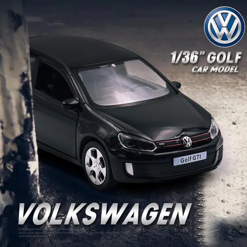 VW Golf GTI 1/36 Metalo Traukti Atgal, Automobilių Prabangios Diecast Modelis Žaislai, Surinkimo Kalėdų Dovana 