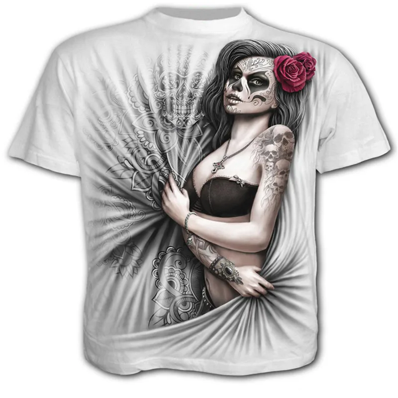 2021Men Moterų, Vaikų Kaukolė T Marškinėliai Mados Vasaros trumpomis Rankovėmis Ghost Rider Cool T-shirt 3D Spausdinimo Viršūnes Harajuku Streetwear Tee
