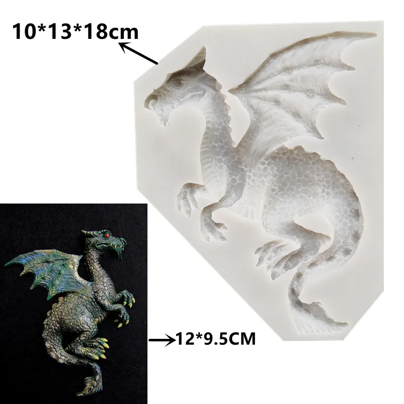 3D Dragon Silikono Formų Minkštas Tortas Dekoravimo Priemonės Dervos Molio Muilas, Formos Saldainiai, Šokoladas Gumpaste Formų 17297