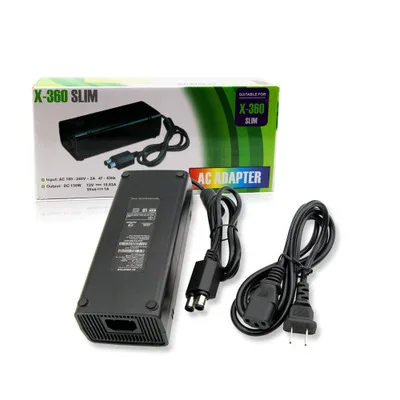 ES/JAV Kištukas 12V 135W AC Adapteris Įkrovimo Maitinimo Laidas Laidas Xbox360/Xbox 360 Slim Konsolės 110-240V Įkroviklis Pakeitimo