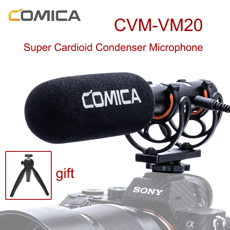 COMICA BTM-VM20 Profesinės Įrašymas Mikrofonas TRRS 3.5 mm BPM VM20 Cardioid Kondensatoriaus MIKROFONAS, skirti Vaizdo Išmanųjį telefoną DSLR Fotoaparatas