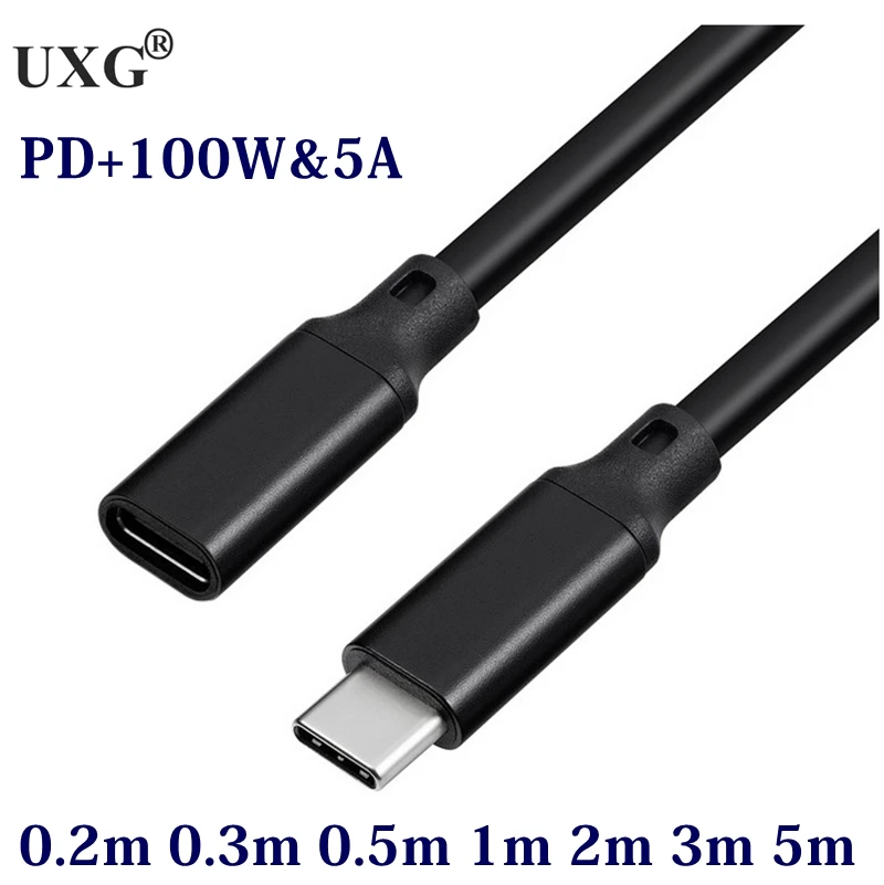 Tipas-C USB 3.1 Male USB-C Moterų 90 laipsnių Pratęsimo Duomenų Kabelis Extender Laido Grįžtamasis Dizaino 10Gb/s 0,3 m 0,5 m 1m 2M 3m 5M