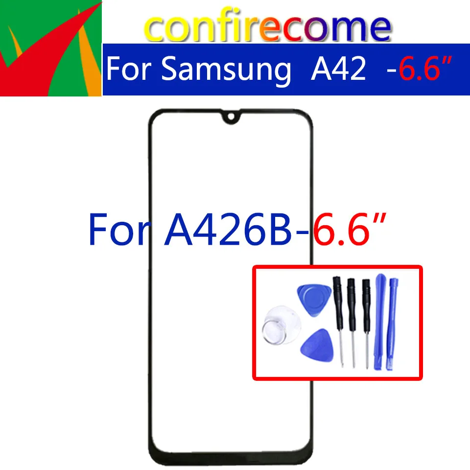 Išorinis Ekranas Samsung Galaxy A42 6.6 colių Priekyje Touch Panel LCD Ekranas Iš Stiklinį Dangtelį Objektyvo Remontas, Pakeisti Dalys