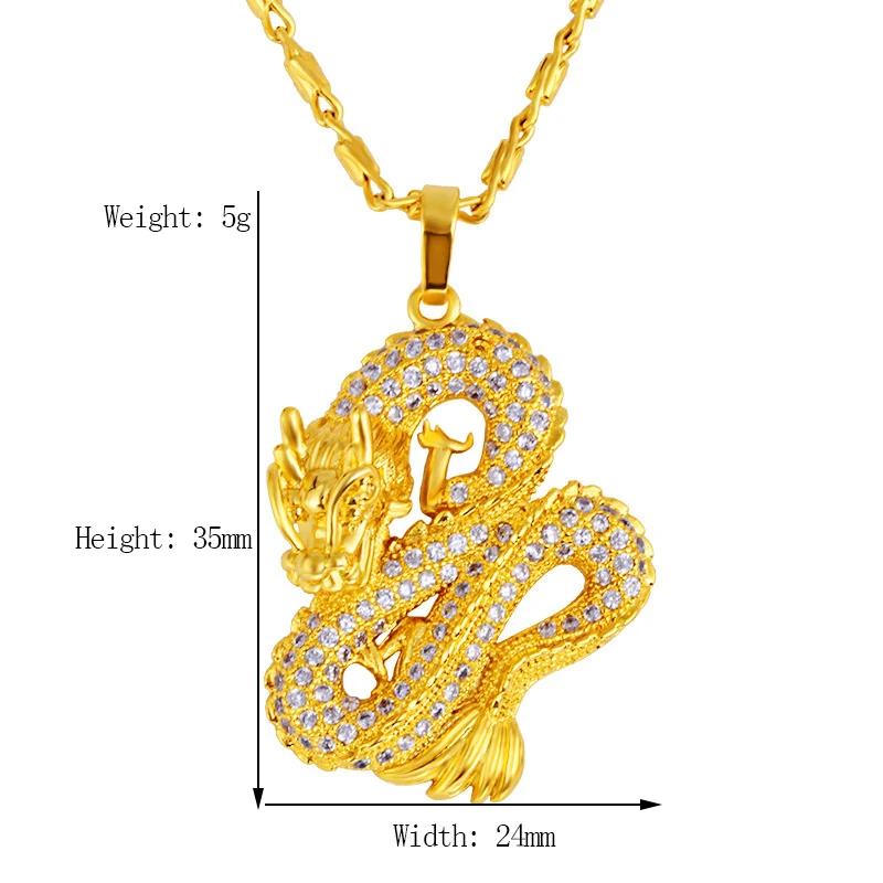 2020 m. Naujas Stiliaus Aukso Drakonas Pakabukas 3D Sunku Aukso Mados Asmenybės Dragon Karoliai Smėlio Aukso Moterų Papuošalai Vestuvių Dovana