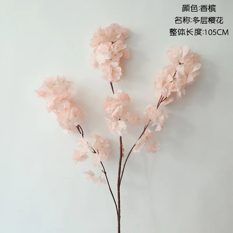 105cm Modeliavimas Vyšnių Šakos Dirbtinės Gėlės Namų Puošybai Vestuvių Maketo Fonas Sodo Tvora Kraštovaizdžio Medžio Dekoro