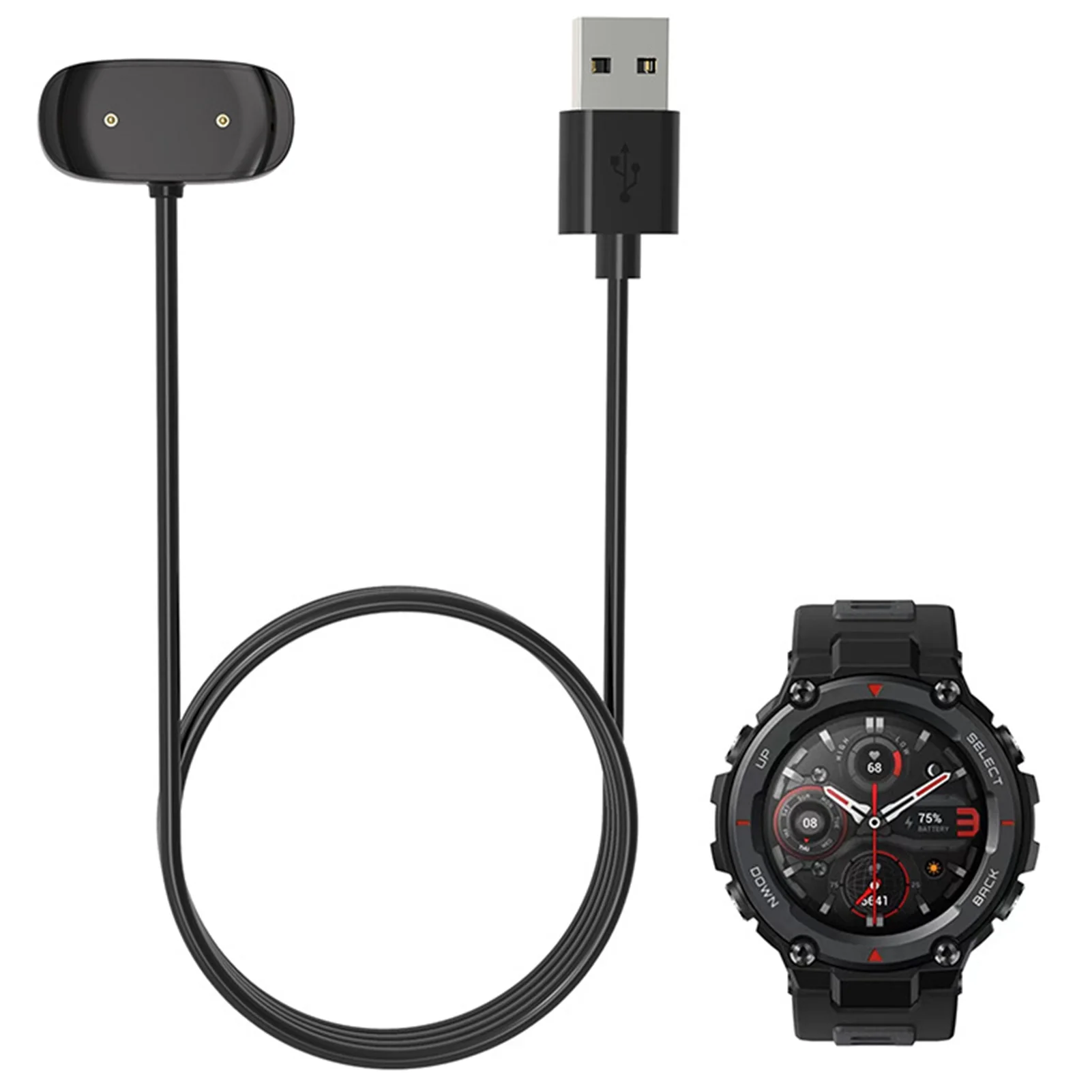 Smart Žiūrėti Įkrovimo Kabelis Xiaomi Huami Amazfit T-Rex Pro Smart Žiūrėti USB Įkroviklis Lopšys Smartwatch Greito Įkrovimo Įkrovikliai