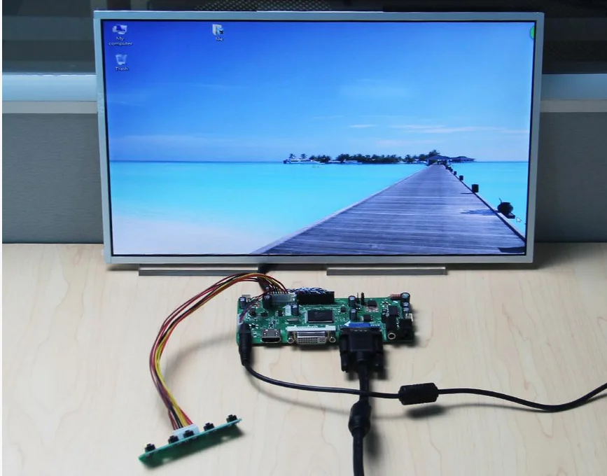 Latumab Naujas rinkinys LTN140AT16-D01 HDMI + DVI + VGA LCD LED LVDS Valdiklio plokštės Tvarkyklę Nemokamas pristatymas