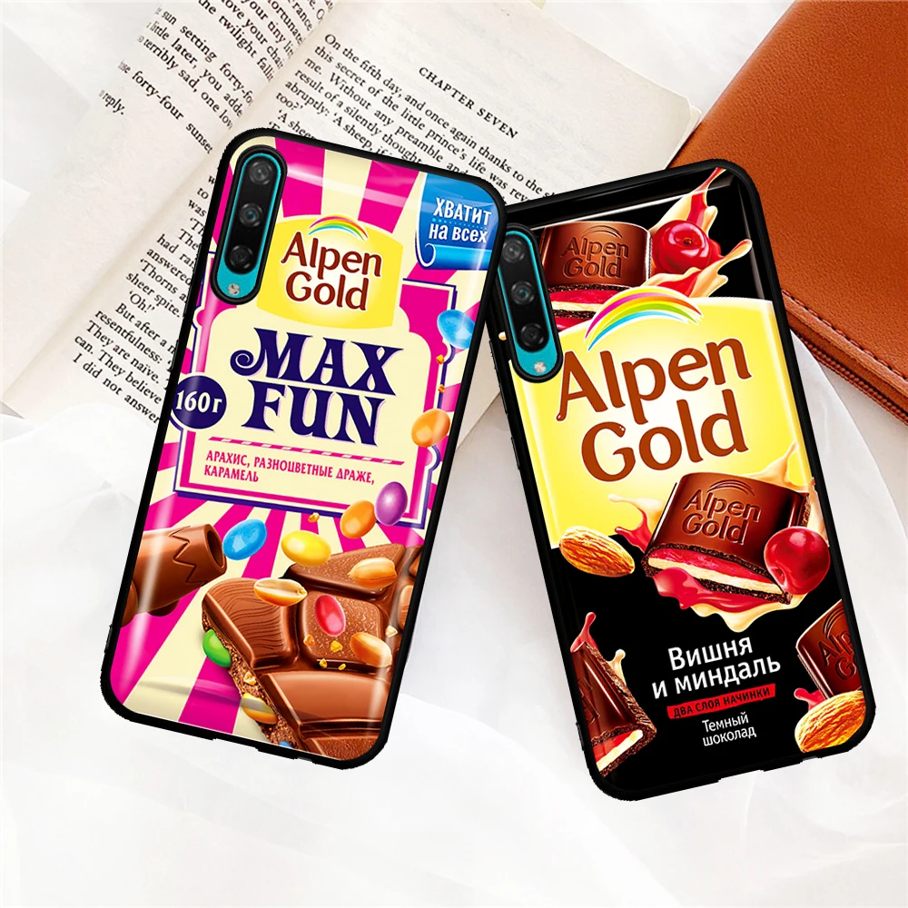 Bilietų Alpen Gold šokolado telefoną atveju Huawei Honor 8 Lite 8X 8C 9X 9 10 Lite 20 Pro V20 10i 20i 8S 8A padengti silikono funda