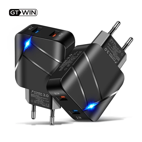 GTWIN spartusis įkrovimas usb multi-port Europos standartas, Britų ir Amerikiečių mobiliųjų telefonų kroviklį kelionės įkrovimo galvos maitinimo adapteris