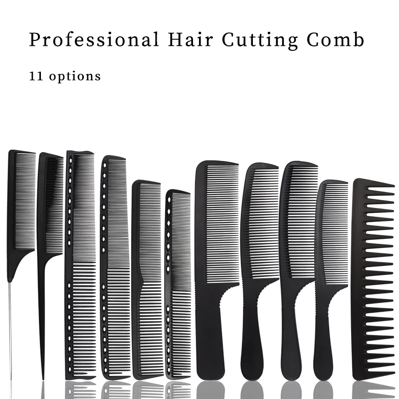Naujos Technologijos Anglies Pluošto Salonas, plaukų kirpimo Šukos Plaukų Šukos-Ultra plonas Susivėlęs Hairbrush Profesionalus Kirpėjas Įrankiai