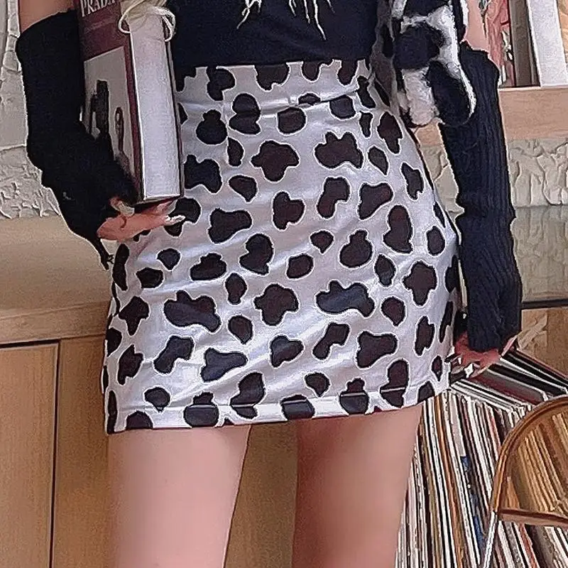 Fernan Karvė Spausdinti Y2k Sijonas už Moterų 2000-ųjų Seksuali Mergina Aukšto Juosmens Pieštuku Sijonas Harajuku Egirl Mini Sijonas Kpop High Street Suknelė