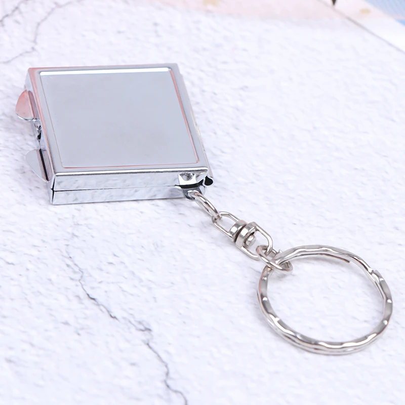 1PCS Nešiojamas Mini Lankstymo Veidrodėliai Kompaktiškas Asmeninę Raktų Žiedas Keychain Kišenėje Kosmetinis Veidrodis