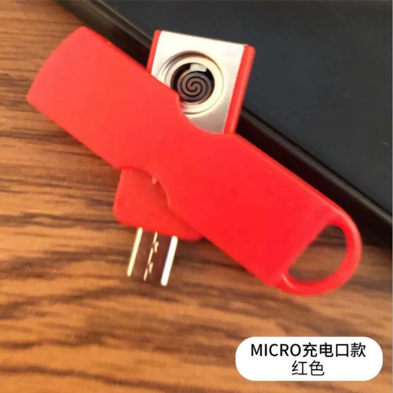 1PC USB TYPEC MIRCO Elektros Kelionės Cigarečių Degiklio Vėjo Žiebtuvėlių, Rūkyti Priedai