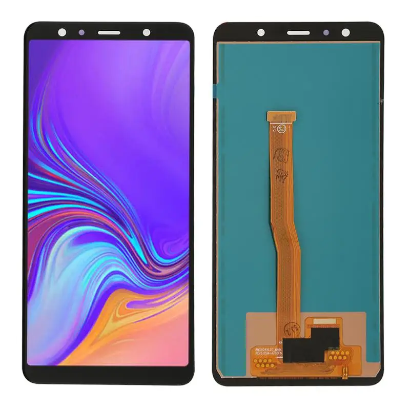 Naujas A750 LCD Samsung Galaxy A7 2018 LCD SM-A750F A750F A750 Ekranas Su Rėmo Jutiklinis Ekranas skaitmeninis keitiklis atsarginės Dalys