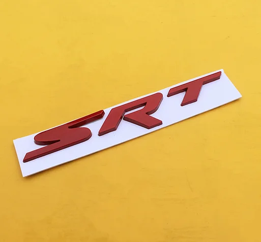 3D Metalo SRT Auto Bagažinė Bagažinės Emblema Ženklelio Lipdukai Lipdukas Automobilių Reikmenys