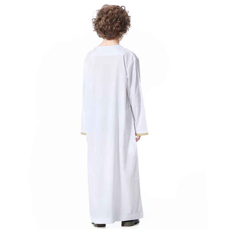 Musulmonų vyrų Vaikų ilga suknelė thobe vyrų qamis enfant berniukas mens drabužius jubah musulmonų vyrų Patogus ir kvėpuojantis