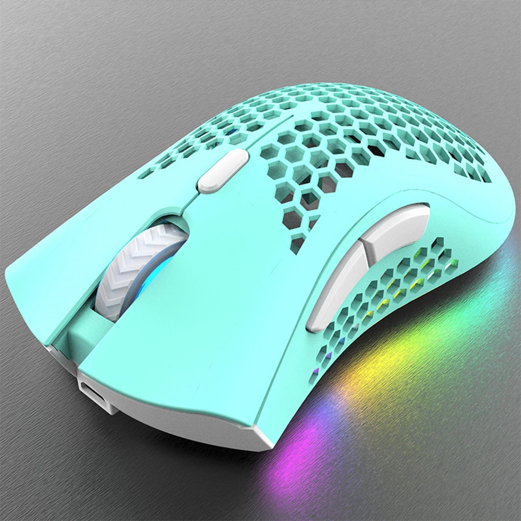 2.4 GHz, Belaidis Žaidimų Pelės Įkraunamą Pelę su RGB Šviesos Efektas 3 Reguliuojamas DPI Tuščiaviduriai iš Korio pelės Pelės PC