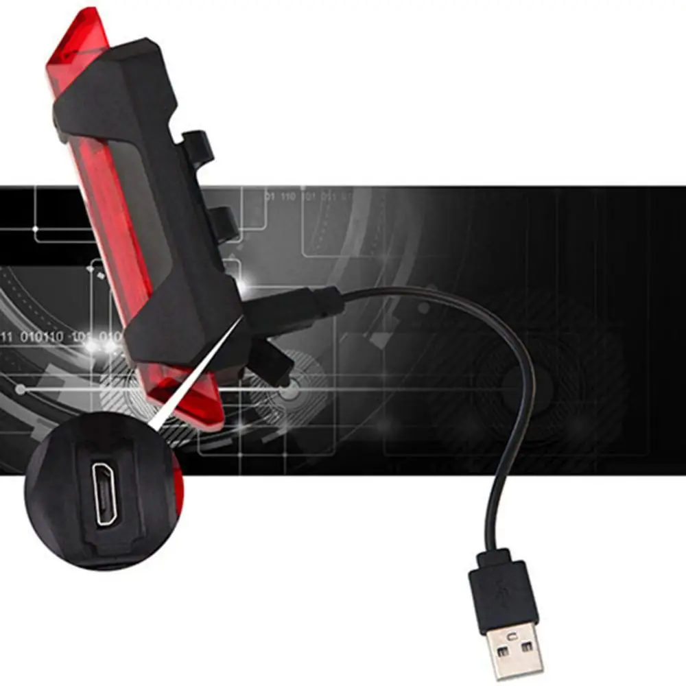 Naujas 5 Led USB Įkrovimo Dviračių Nuoma, Dviračių Galiniai Saugos Uodega Įspėjamoji Lemputė для велосипеда велосипедные аксусуары