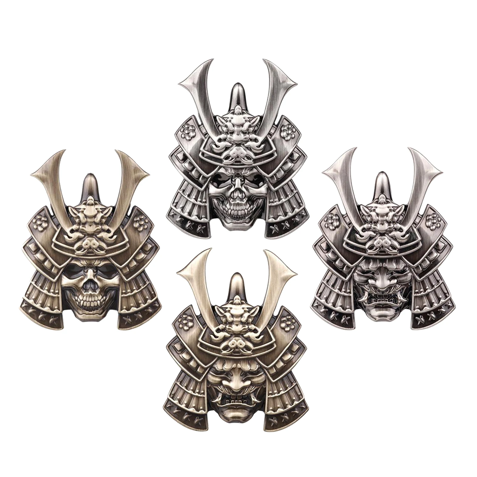Metalo 3D Samurai VISUREIGIS Automobilių Lipdukas Pusės Kamieno Nešiojamieji kompiuteriai Logotipas Ženklelis Japonijos Kariai Decal Japonijos aplinkosaugos ¾enklelis Priedai