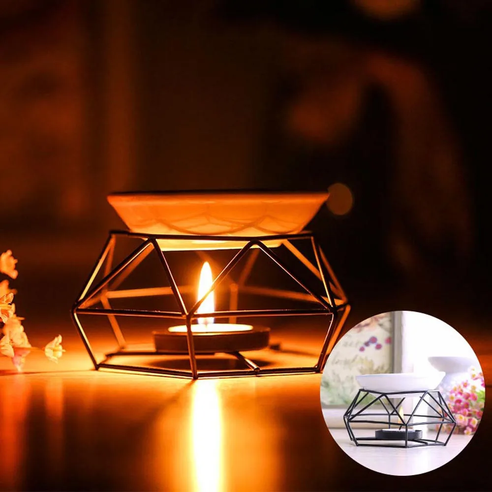 Šiaurės Žvakių Laikiklis Aromaterapija Keramikos Naftos Lempos Nerūdijančio Plieno Pagrindo Aromatas Degiklis Namų Puošybai Ornamentu Meditacija Dovana