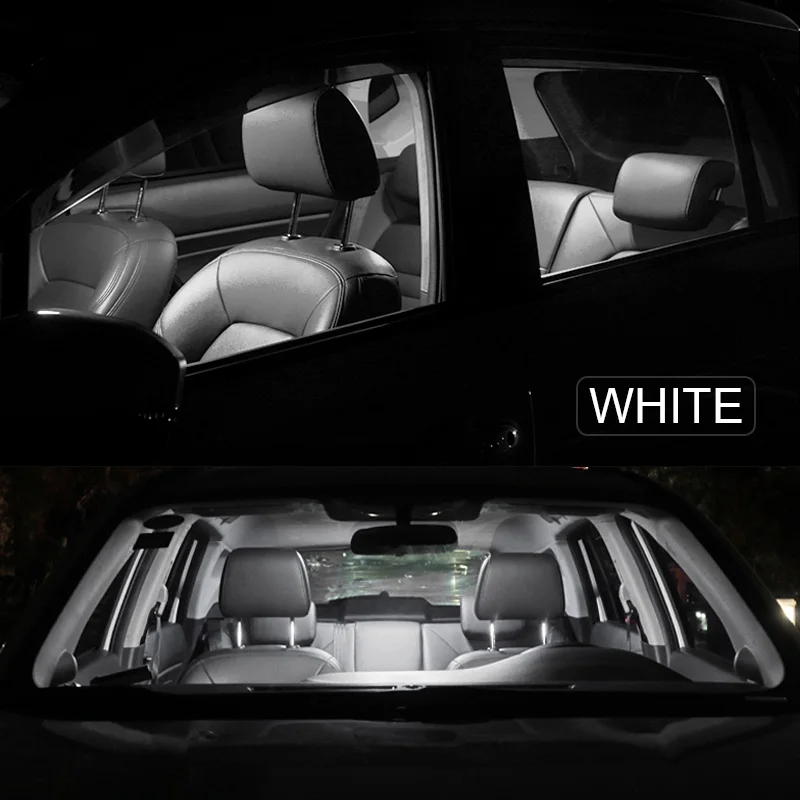 9pcs Canbus Automobilių Aksesuarai LED Interjero Kupolo Lubų Magistraliniai elektros Lempučių Rinkinys, Skirtas 
