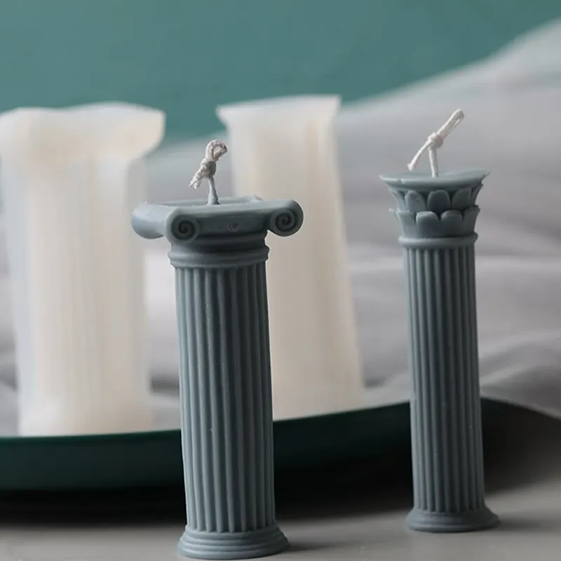 Mažas Romos ramstis Žvakių Liejimo Aromaterapija Žvakės Gipso Formų vidaus Apdailos Silikono Žvakių liejimo Formos Bičių vaško žvakė pelėsių