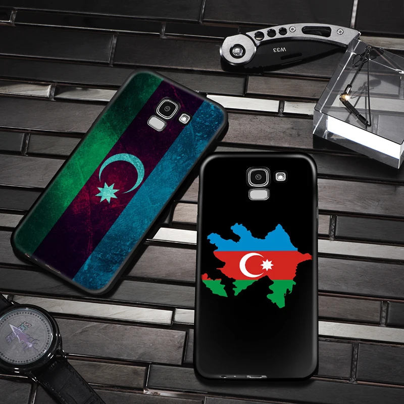 Azerbaidžano vėliava Padengti Samsung Galaxy J2 j3 skyrius J4 J5 J6 J7 J8 Plius Core Duo Premjero 2018 M. 2016 m. 2017 Telefono dėklas