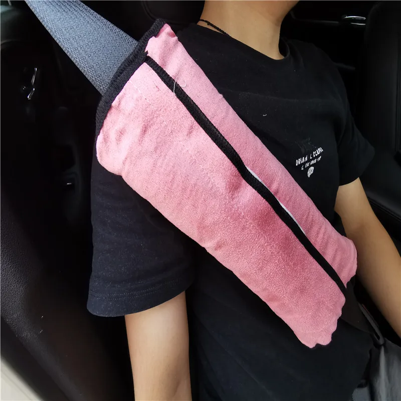 1 vnt 3 Spalvų vaikų automobilio sėdynės diržo pagalvę automobilio saugos diržas dirželis per petį diržas-pagalvė kaklo pagalvė saugiai ir patogiai