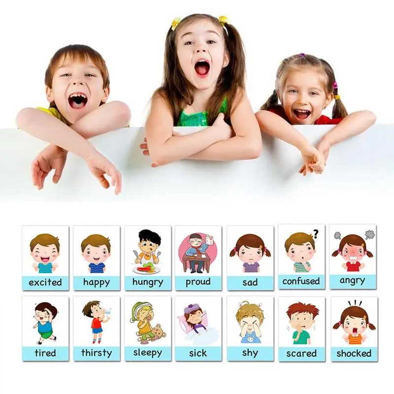 14Pcs/Set Montessori Vaikai anglų kalbos Mokymosi Korteles Animacinių filmų Flash Kortelės Švietimo Atminties Žaidimas Vaikams, Žaislai, Pradžioje Kūdikis