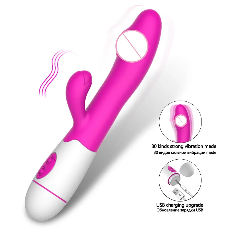 Įkrovimo G spot Dildo Vandeniui atsparus sekso žaislas Vibratorius Moterų rabbit vibratorius Suaugusiųjų Sekso produkto Vibratorius Moterims