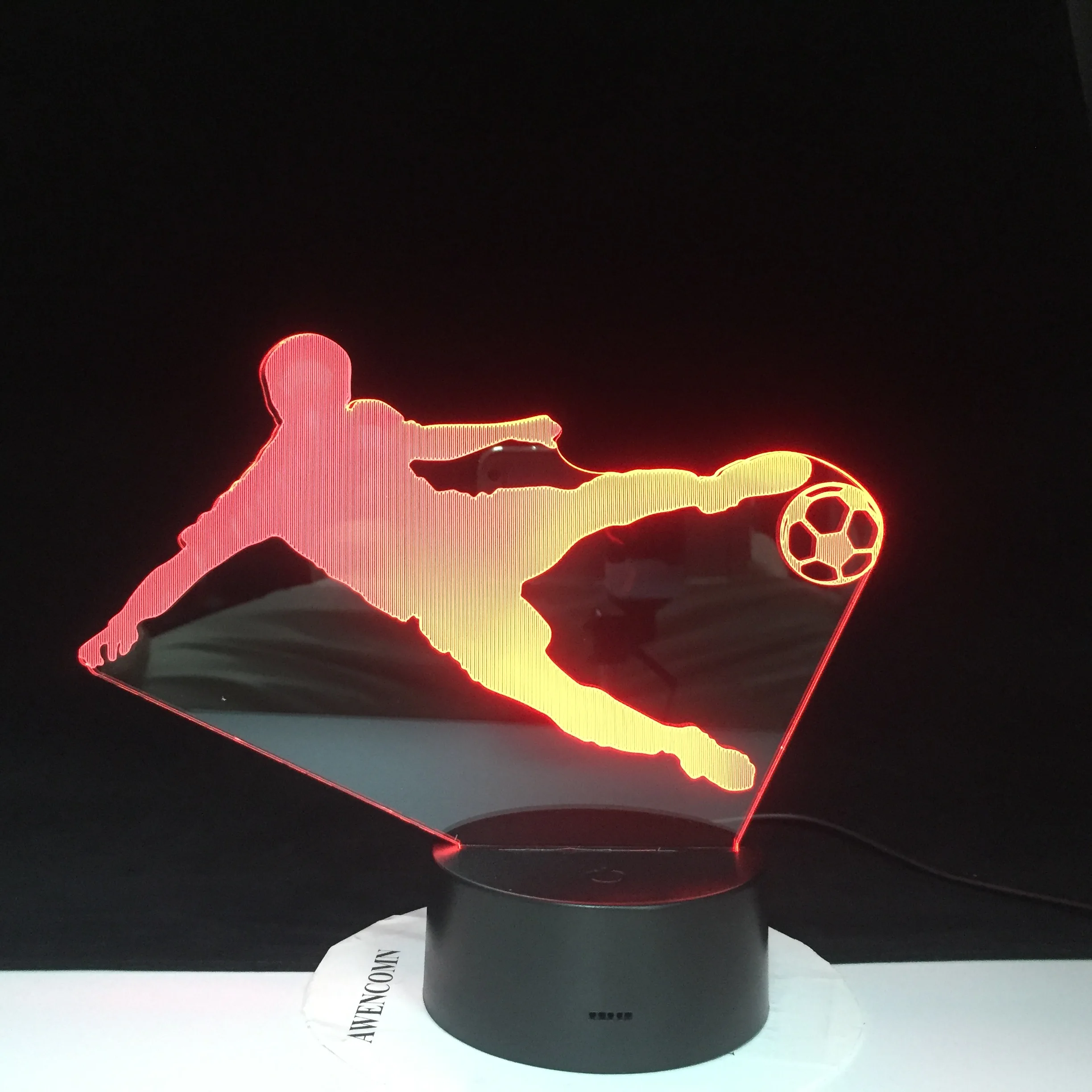 3D Lempos Iliuzija, Žaisti futbolą, Sporto Naktį Šviesos Spalvinga Touch USB Stalo Lempa Vaikams, Kūdikiams, Vaikams, Gimtadienio Dovana