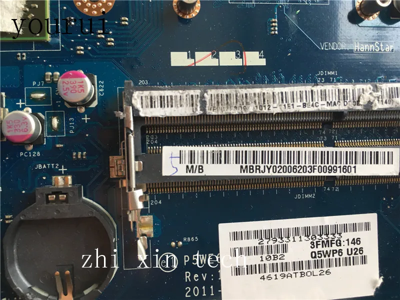 Yourui Acer 5253 5250 Nešiojamas Plokštė MBNCV02002 PEWE6 LA-7092P PAGRINDINĖS plokštės su DDR3 Procesorius borto