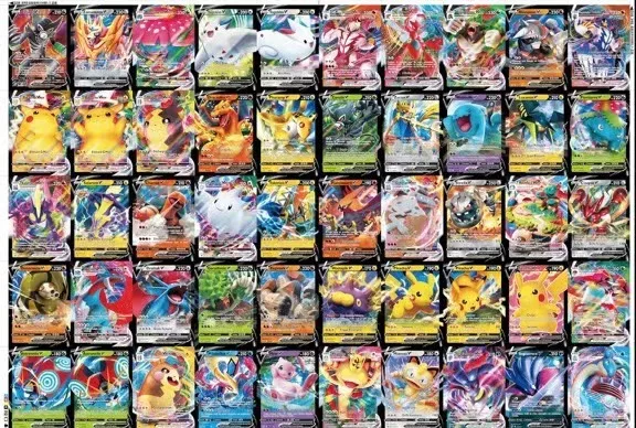 Pokemon 100vnt prancūzijos korteles Pikachu Dracaufeu Vietos balso Salars Vmax Drattak Victini Torgamord Surinkimo Trading Card Game