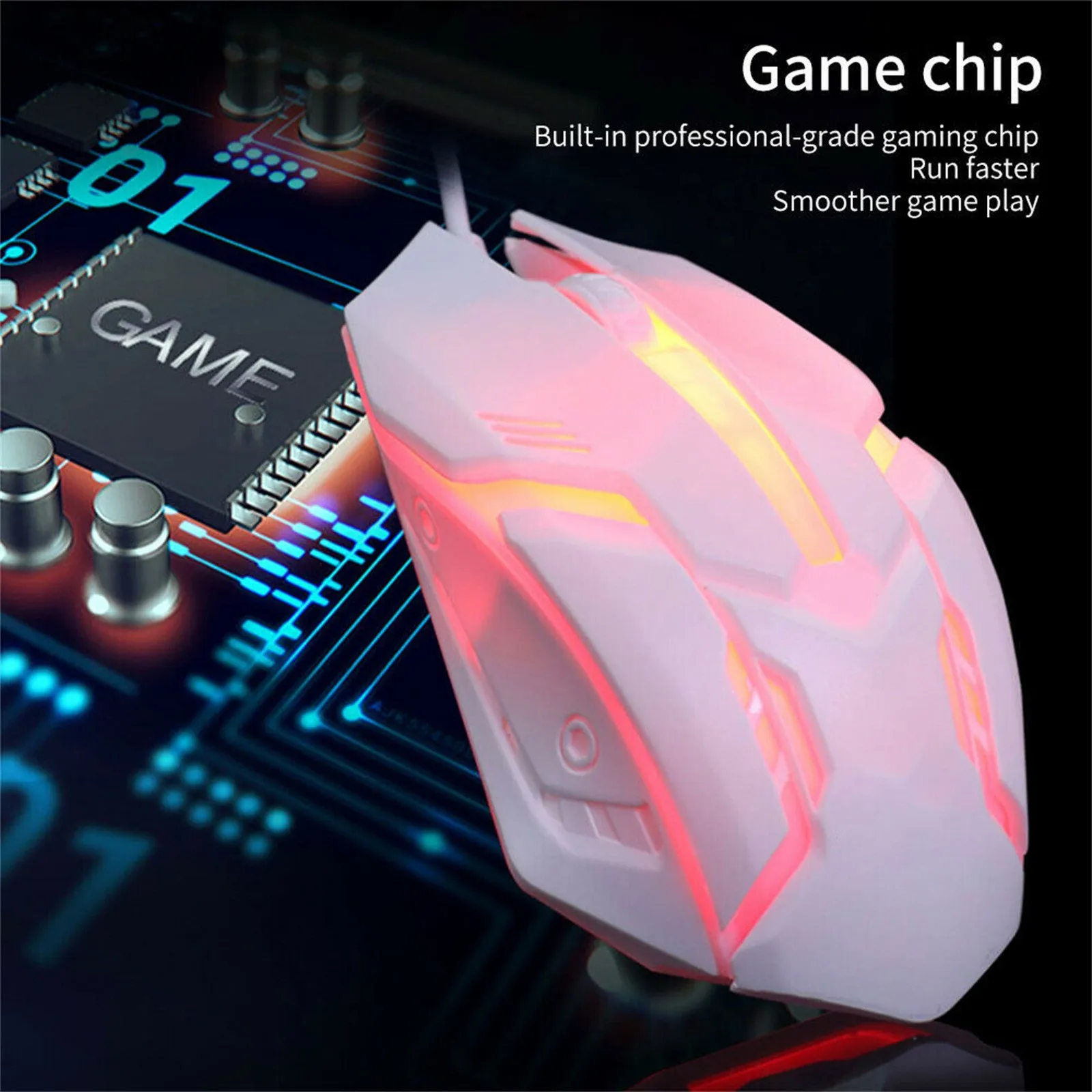 Žaidimų Pelės 7 Spalvų LED Backlight Ergonomika USB Laidinio Žaidėjus Pelės Šono Kabelis Optinės Pelės Žaidimų Pelės Nešiojamas PC #LR3