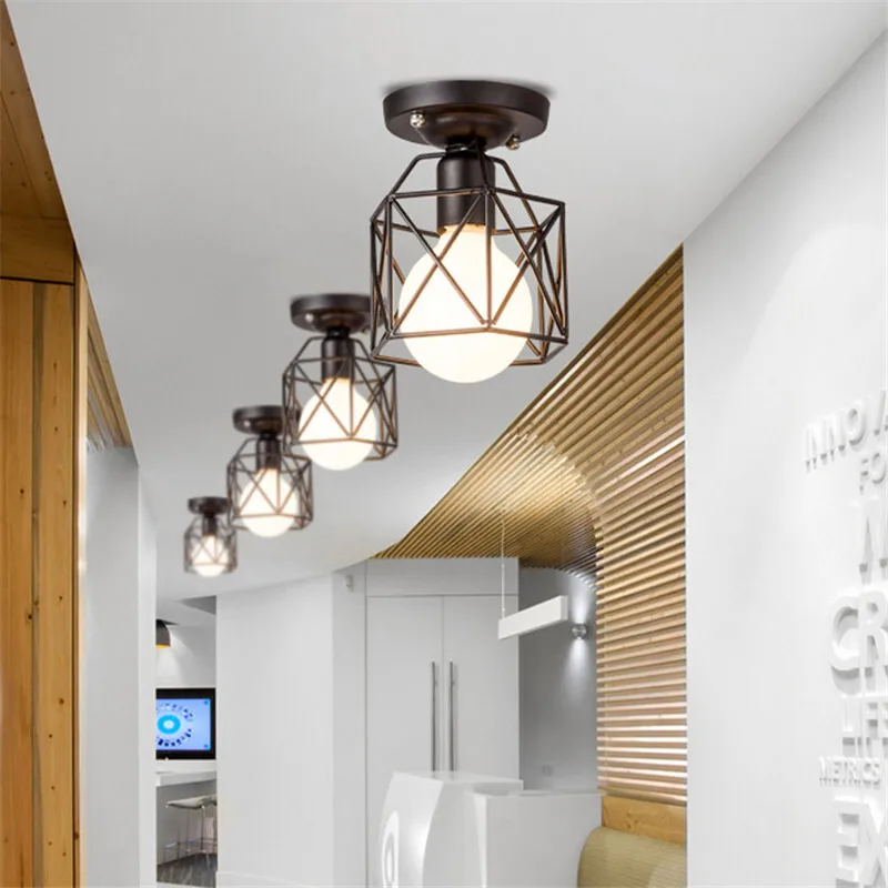 Modernus nordic black kaustytomis geležies E27 led lubų šviesos žibintus, virtuvė, svetainė, miegamasis, studijų balkonas, restoranas, kavinė, viešbutis