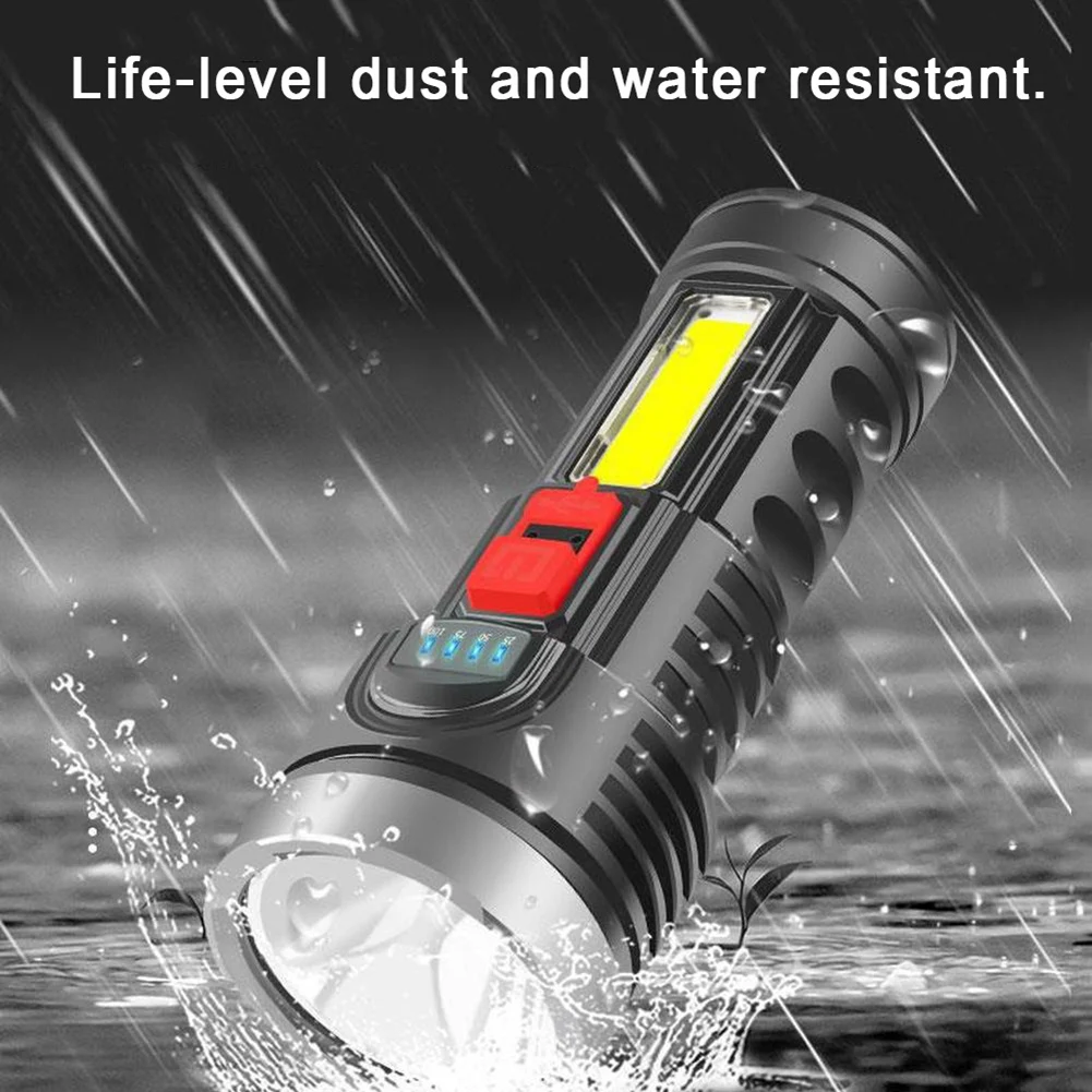 Nešiojamas Super Galingas LED Žibintuvėlis USB Įkrovimo Kišeninis Žibintuvėlis Pėsčiųjų Žvejybos Elektros Fakelas USB Įkrovimo