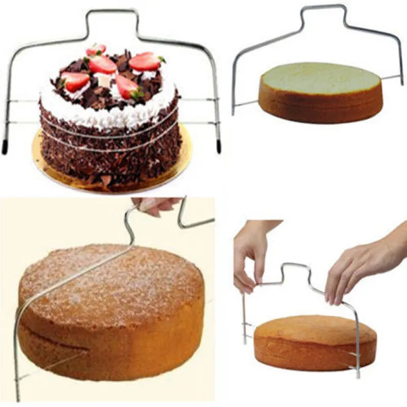 Reguliuojamas Vielos Tortas Slicer Leveler Pica Tešlos Žoliapjovės Pjovimo Įrankiai Iš Nerūdijančio Plieno Virtuvės Pyragas Įrankiai