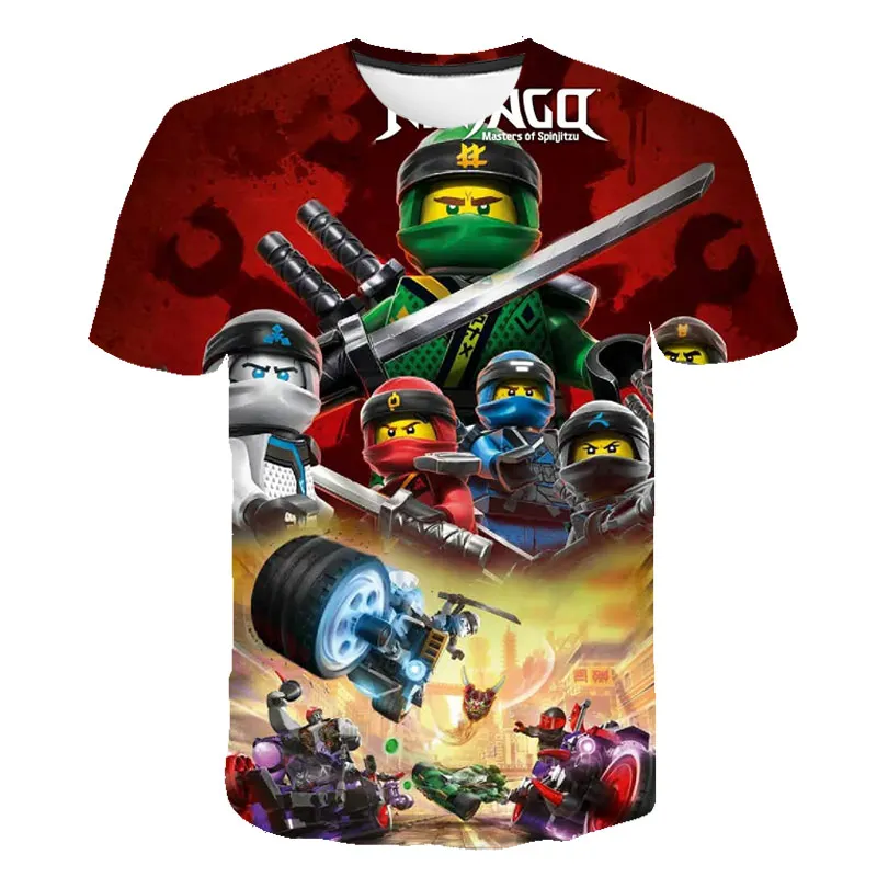 3D Berniukų marškinėliai Vasarą Vaikai Ninjago T Shirts, Animacinių, Anime, mados Mergaičių marškinėlius Drabužių Paaugliams, Vaikų Drabužiai 4T-14T