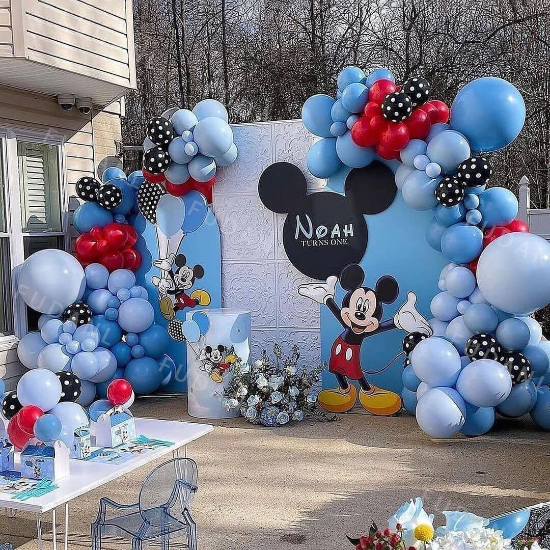 173pcs Disney Mickey Mouse Šalies Balionai Nustatyti Arch Girliandą Rinkinys Berniukams Mergaičių Gimtadienis, Vestuvės Apdailos Prekių Vaikams Dovanos