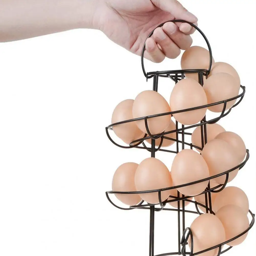 Kiaušinių Laikiklis Daugiafunkcinis Spiralinės Konstrukcijos iš Geležies Kūrybos Kiaušinių stalčiuko Virtuvės