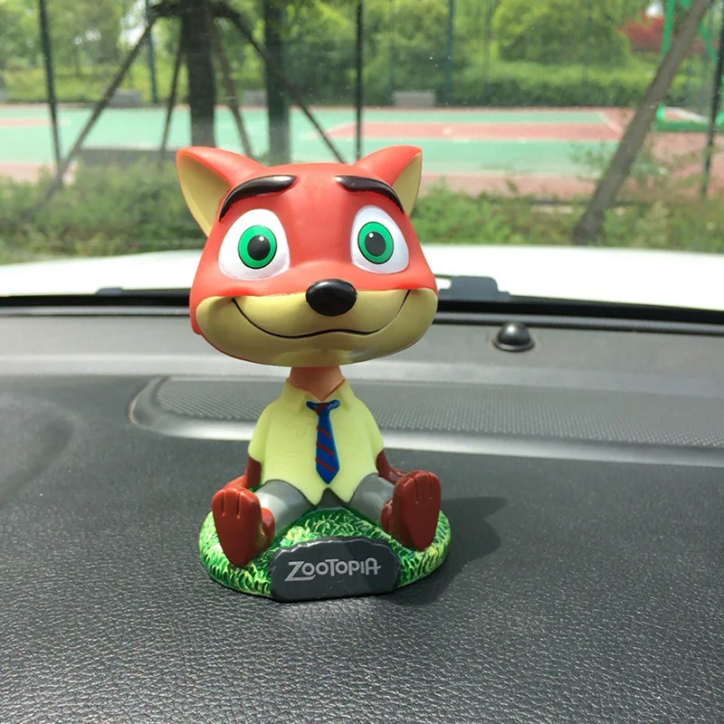 Disney Zootopia Triušis Judy Fox Nick Automobilių Purtant Galvą Lėlės Apdailos Žaislai Pomėgiai Veiksmų Skaičiai Žaislai Vaikams Dovanų