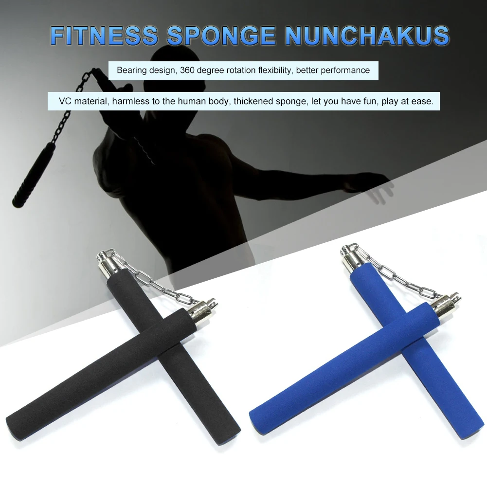 Sponge Saugos Fitneso Nunchaku Kung Fu Praktika Mokymo Stick Vaikams, Suaugusiems, Kinų Kovos Menų Įranga